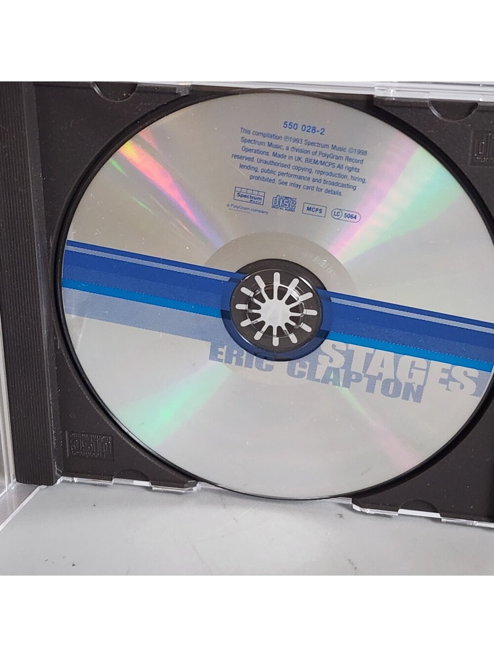 Eric Clapton - Stages CD Album 550 028-2 (Made in UK) 1993/1998 Disc Only